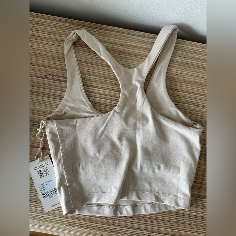 MATE the Label Racerback Crop Tank - Light Beige - Picture 4 of 4